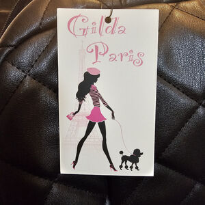 Gilda Paris Lrg Black Quilted Weekender/Duffle Travel Bag Suitcase Carry On NWT